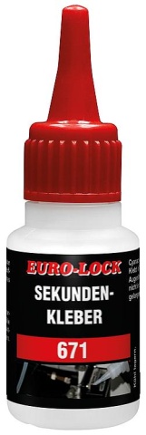 EURO-LOCK Sekundenkleber F 671 für Gummi-/Kunststoffkombination flexibel, 20g Dosierflasche NEU