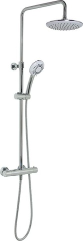 Evenes shower system Muun consisting of head and hand shower, thermostatic mixer, telescopic shower column NEW