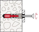 Set di tasselli Fischer DUOPOWER 8x40 S con vite PU 50 NUOVO