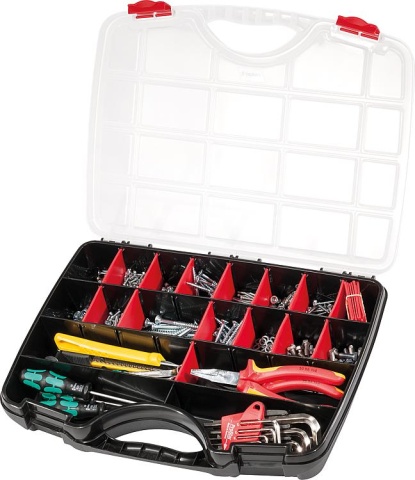 PARAT Organize S assortment case with individually divisible compartments, 370x260x55mm NEW