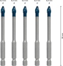 Bosch Tegelboorset 5-delig Hardkeramisch Ø 6 mm, Lengte 90mm met 1/4"" Inbus NIEUW