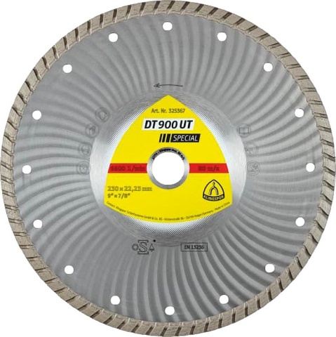 Klingspor Disque à tronçonner diamanté 125x22,23mm bord lisse Turbo NEUF