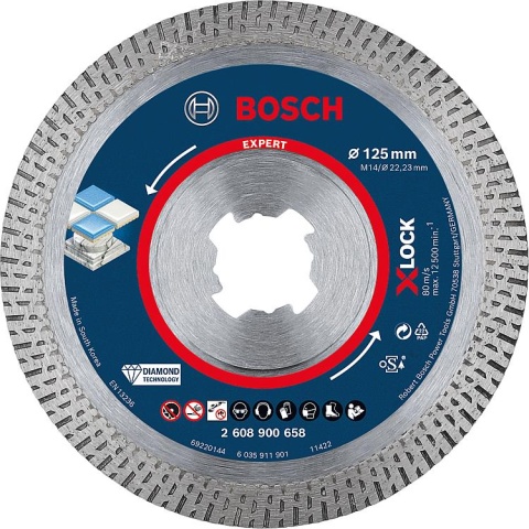 Bosch diamantzaagblad Expert Hardkeramiek Ø 125x1,4mm X-Lock NIEUW