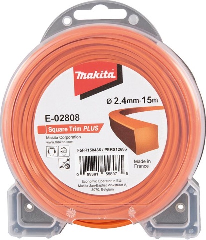 Makita Mowing Thread E-02808 Ø2,4mm, Length 15m square NEW