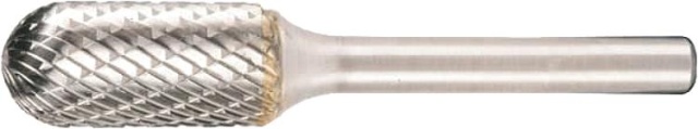 Fresa in metallo duro Klingspor cilindrica a testa sferica con dentatura trasversale, Ø 9,6 mm, L: 63 mm NUOVO