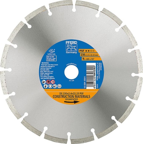 PFERD diamond cutting disc Ø 230 x 2.4 x 22.23mm NEW