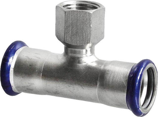 Eurotubi Pressfitting in acciaio inox M-Contour T-Piece con IT 42-DN15(1 1/2"")-42 NUOVO