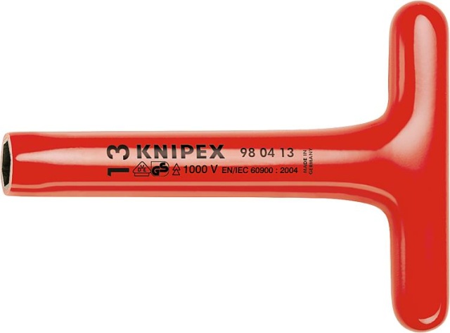 Llave de vaso hexagonal KNIPEX, aislada hasta 1000V con mango en cruz SW19, L: 300mm NUEVO