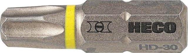 Heco Bit HECO-Drive, HD-30 anillo de color amarillo, PU 10 piezas NUEVO