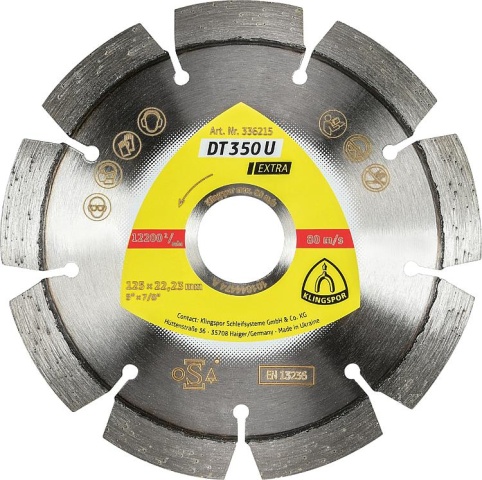 Klingspor Diamanttrennscheibe 115x22,23mm Standardverzahnung 8 Segmente NEU