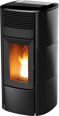 MCZ Estufa de pellets Club Comfort Air 12 M2 UP! Aparato básico con revestimiento Ceramic Black, 11,9KW NUEVO