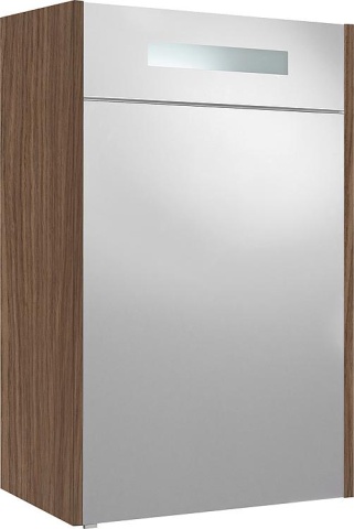 Armoire de toilette Evenes avec garniture résiliente chêne kaki, 1 porte, charnière à droite, 600x750x188mm NOUVEAUTÉ