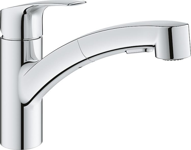 GROHE Eurosmart bateria zlewozmywakowa wyciągana wylewka natryskowa 227 mm chrom NOWOŚĆ