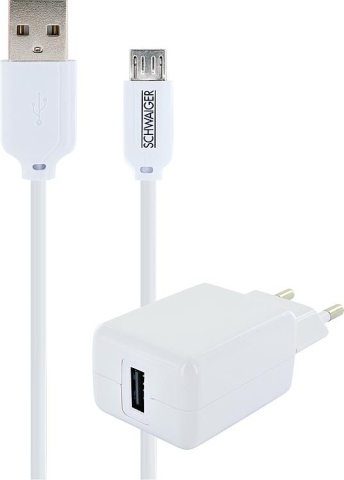 SCHWAIGER 230V Ladeset Micro USB, NEU