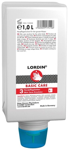 LORDIN Crema de Cuidado Basic Care 1l Vario Botella NUEVO