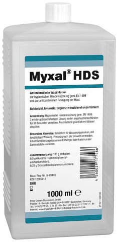 Myxal Wash Lotion HDS Antimicrobial 1l Hard Bottle NEW