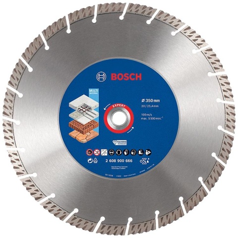 Bosch EXPERT Multi Material diamond cutting disc Ø 350 x 25.4 x 3.3 mm NEW