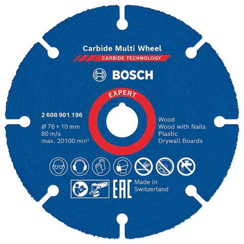 Disque à tronçonner EXPERTCarbure Multiwheel Ø 76 x 1,0 mm Bosch NOUVEAU