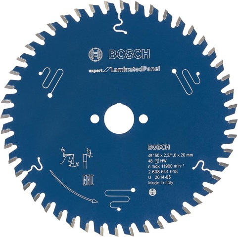 Bosch circular saw blade for plastic-coated panels and laminate 140x20mm NEW