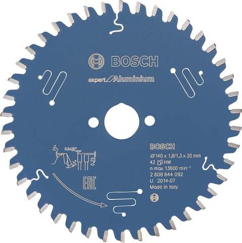 Bosch circular saw blade for aluminium and non-ferrous metals 140x20mm NEW