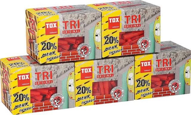 TOX All-purpose dowel TRI 6 x 36 mm - PU = 5 packs welded NEW