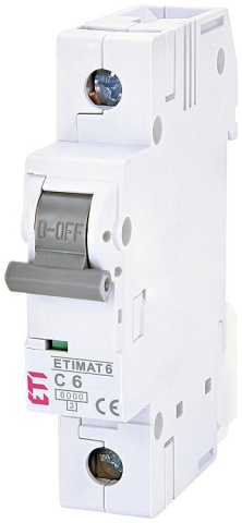 ETI Circuit breaker Etimat 6, 1p, C6 NEW