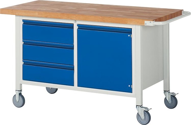 RAU Workplace Equipment Workbench Model 8468 Mobile 1250x700x880mm Series Basic-8 05 8468I2-127R4S.11 NEW