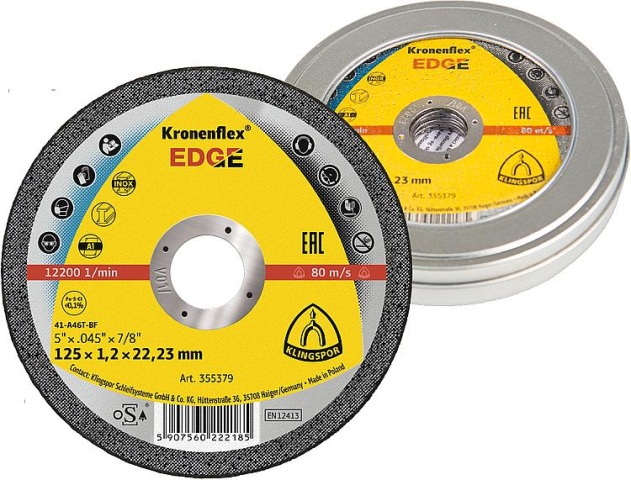 Klingspor Disque à tronçonner EDGE 125 x 1,2 mm, UE=10 pièces en boîte NEUF