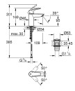 GROHE Eurosmart S-Size bateria umywalkowa Projekcja 109 mm chrom z odpływem push-open z termicznym zabezpieczeniem przed oparzeniem NOWOŚĆ