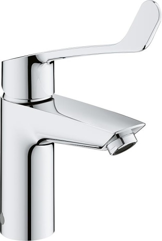 GROHE Miscelatore monocomando per lavabo Eurosmart S-Size, cromo con protezione termica contro le scottature leva lunga NUOVO