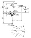 GROHE Spültischmischer Eurosmart Schwenkauslauf Ausladung 222 mm chrom NEU