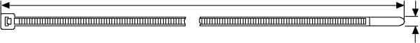 HellermannTyton Opaska kablowa 2,5x100 sw UB100A-B NOWOSC