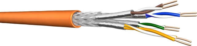 Draka Comteq (DNT) TN-7000-1 Cat.7 orange 4P S/FTP AWG23 60064580-Cca-Ri100 NOUVEAU