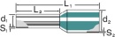 Weidmüller Wire end ferrule H0,75/14 W BD NEW