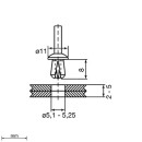 Unex Plastic Expanding Rivets natural 2-5mm 1305 NEW