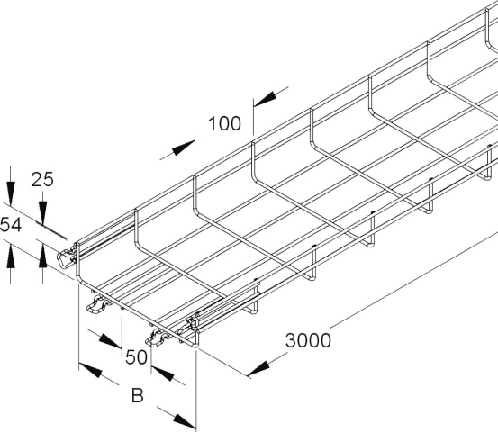 Niedax korytko kablowe siatkowe 54x200x3000mm, CITO MTC 54.200 F NOWOŚĆ