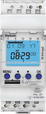 Horloge programmable numérique Theben programme hebdomadaire TR 610 top3 NOUVEAU