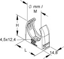 Kleinhuis RO clip pipe clamp lgr M20 796.130 NEW