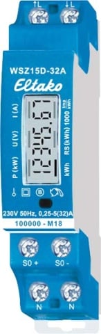 Compteur dénergie alternatif Eltako MID, 32A WSZ15D-32A MID NOUVEAU