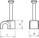 OBO Bettermann Vertr ISO clip per unghie 10 mm, L25,...