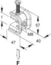 Abrazadera de perfil Niedax PKS M8/10-40 F NUEVO