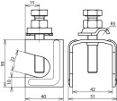 DEHN Verbindungsklemme f.Rd 6-22/Fl 40mm...