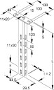 Niedax Hängestiel, U-Profil 43,5x29,5x401mm HU...