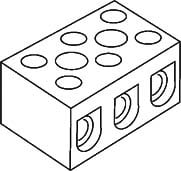 Kleinhuis Borne de raccordement 1-4qmm 3p., blanc 1128.G NOUVEAU