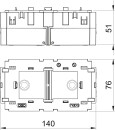 OBO Bettermann Vertr device installation box 2gang...