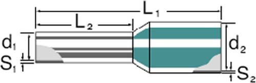 Weidmüller Embout de câble H1,5/14 R NOUVEAU