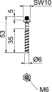 OBO Bettermann Vertr Fire protection screw anchor hexagon SW10 MMS-plus ST 6x55 NEW