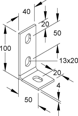 Niedax scienny katownik przylaczeniowy WWA 100 E3 NOWOSC