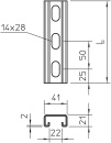 OBO Bettermann Vertr Profilschiene gelocht,Schlw. 22mm...