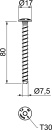 OBO Bettermann Vertr Brandschutz-Schraubanker Panhead, Antrieb T30 MMS-plus 7.5X80 NEU